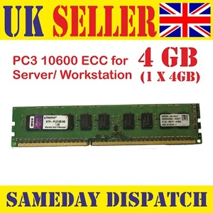 Kingston 4GB KTH-PL313E/4G PC3-10600E 1333MHz CL9 ECC Server RAM 240-Pin DIMM - Picture 1 of 1