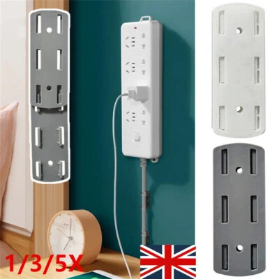 1-5X Socket Fixer Organizer Racks Plug Fixer Seamless Power Strip Holder Pulling - Image 1 of 4