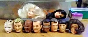 10 TESTE MIX RETRO/MEGO per FIGURA 8 POLLICI SPOCK/SISKO ALTRO - Foto 1 di 1