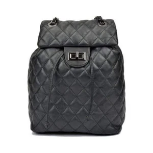 Anna Luchini Casual Backpack SS22-AL-2165-NERO Black Leather 22 x 32 x 11 cm - Bild 1 von 1