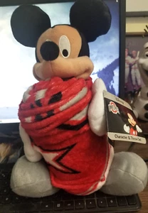OHIO STATE BUCKEYES MICKEY MOUSE CHARACTER & THROW SET, 40" x 50" THROW BLANKET - Picture 1 of 6
