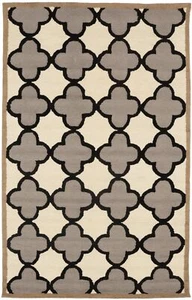 5x8 ft Hand-Tufted Modern Multicolored Trellis Wool Rug Living Room Decor Carpet - Picture 1 of 14