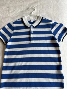 Burberry Kids Polo with Blue and White Stripes Size 8 - Picture 1 of 5