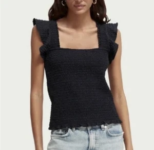 Top Scotch & Soda Seersucker a Cuadros Talla Pequeña Guinga con Volantes - Imagen 1 de 9