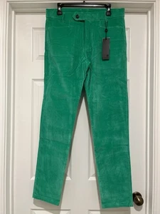 Greyson pantaloni da golf uomo in velluto a coste Apaloosa 34x32 verde serpentina brillante - Foto 1 di 5