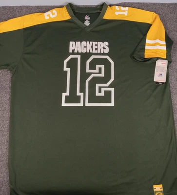 Camiseta de fútbol americano Green Bay Packers para hombre 3XL NFL Rodgers 12 grandes altos majestuosos Foto 1 de 4
