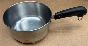 Vintage REVERE WARE 1 1/2 Quart Sauce Pan Copper Bottom Double Ring NO LID - Picture 1 of 3