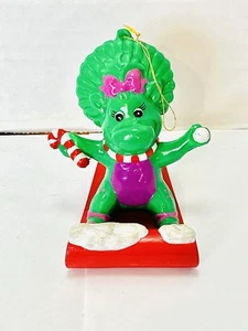 Barney Baby Bop 2000 Christmas Ornament Lyons Group Minor Wear Sled - Picture 1 of 8