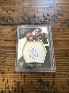 2016 Panini Immaculate Locker Nameplate Auto #/7 Jaelen Strong Rookie RC Texans - Picture 1 of 2