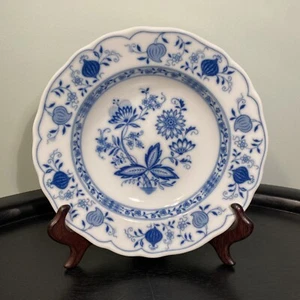 Blue Onion Tirschenreuth SMCS soup bowl 8 3/4" Bavaria green mark Blue White - Picture 1 of 9