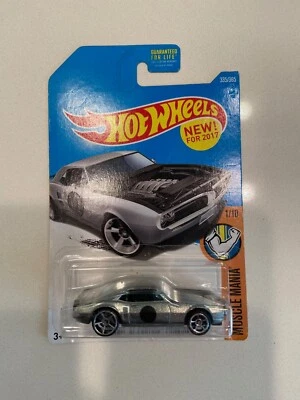 2017 Hot Wheels #335 Muscle Mania 1/10 CUSTOM 67 PONTIAC FIREBIRD Zamac - Image 1 of 4