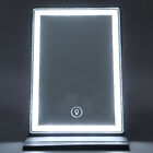 Makeup Mirror 50 LED 3 Colour Lighting Modes Folding Rechargable Mirror Blac TTU