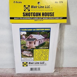 Blair Line 184-379 Wood Laser-Cut Kit Shotgun House - 3/4" x 2-1/8" - Z Scale - Picture 1 of 3
