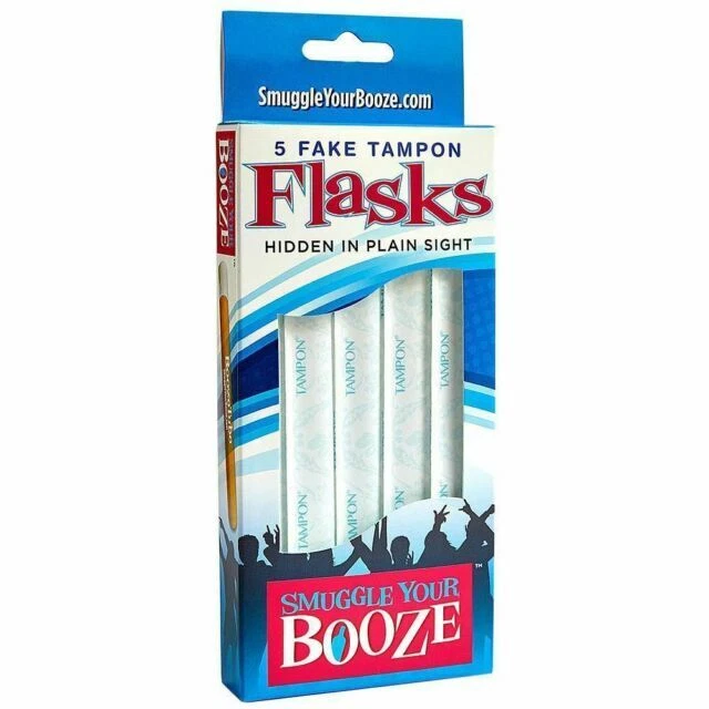 Smuggle Your Booze 5 Tampon Flasks with 5 Wrappers Hide Beer Liquor 47366