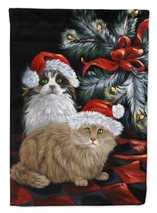 Cat Kitty Glitter Christmas Flag Garden Size PPP3062GF - Picture 1 of 3