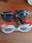 2 Pairs Of Speedo Futura Biofuse Swimming Goggles, Red/Clear -Black / Silver