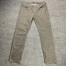 7 For All Mankind Mens Jeans 36x33 Slim Straight Slimmy Gray Denim Flex Pants
