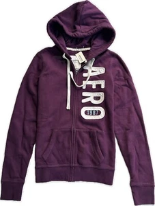 Aeropostale Women's Hoodie Sweatshirt Maroon AERO Size XS Slim Fit New - Picture 1 of 2