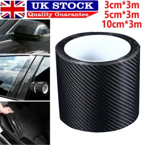 3 Size Carbon Fiber Car Sticker Door Sill Scuff Anti Scratch Tape Protector UK - Picture 1 of 2