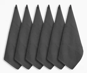 Pack of 6 Grey Waffle Kitchen Towels Cotton Dish Towels Cleaning Tea Towels - Picture 1 of 8