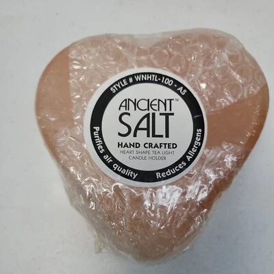 Candelabro de sal antiguo natural en forma de corazón terapéutico curativo purificador de aire Foto 1 de 4
