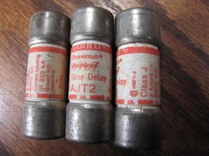 (3) Gould Amp-Trap - 2-1/4" 2 Amp Fuses 2a 600v or less Class J  - AJT2 - Picture 1 of 1
