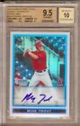 2009 BOWMAN CHROME DRAFT REFRACTOR MIKE TROUT RC AUTO 289/500 BGS 9.5 / 10!!