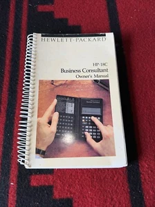 HP 18C Owners Handbook User Manual Hewlett Packard Calculator Spiral Business - Picture 1 of 13