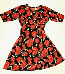 Women's Floral Dress Casual Gazi No Size Tag view Measurements - Picture 1 of 8