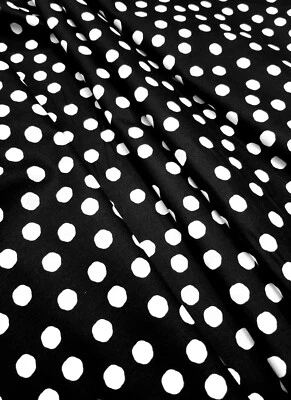 Loralie Design - Jumbo Dots Black & White Quilting & Crafting Fabric (Polka Dot) - Image 1 of 2