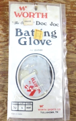 Worth Doc Joc кожаная перчатка для ватина для взрослых маленькая правая рука винтажная DJ НОВАЯ - Изображение 1 из 4
