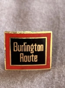 Burlington Route Railway Railroad  Train Hat  Tie Tack Lapel Pin Enamel  - Picture 1 of 2