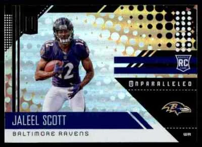 2018 PANINI UNPARALLELED JALEEL SCOTT RC BALTIMORE RAVENS #262 - Image 1 of 2