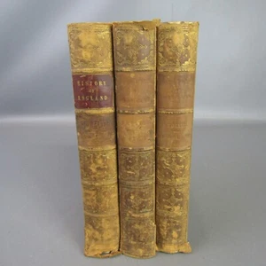 The History of England from the Revolution 3 Hardcover Books 1841 David Hume - Foto 1 di 8