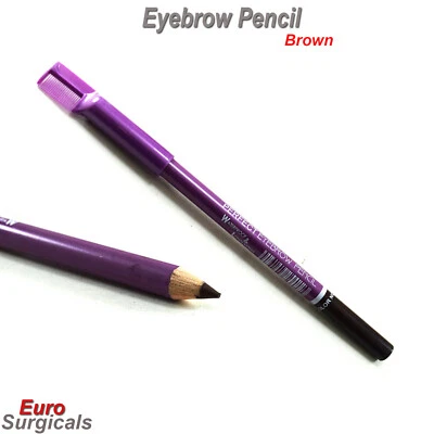 BEADEN® INSTRUMENTS / MEDSPO Profi Augenbrauenstift mit Pinselkamm braune Farbe wasserfest Stift