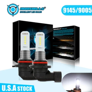 Pair 9140 9145 H10 HB3 9005 LED Fog Light 200W CSP 6000K White Driving DRL Bulbs - Picture 1 of 12