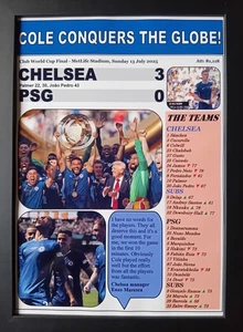 Chelsea 3 PSG 0 - 2025 World Club Cup Final - souvenir print - Picture 1 of 5