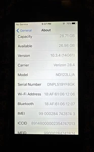 Apple iPhone 5 32GB Black (Verizon) A1429 Fast Ship Good Used 10.3.4 IOS - Picture 1 of 3