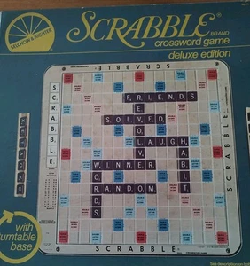 Scrabble Deluxe Edition Game Rotating Turntable 1977 Selchow & Righter COMPLETE - Picture 1 of 12