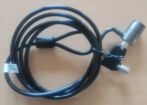 NEU Datamation Systems Laptop Sicherheitskabelschloss schwarz mit 2 Schlüsseln KOMPLETTSET - Bild 1 von 7