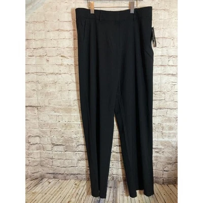 Calça Kim Rogers 16 Alta Preta Perna Reta Sem Gap Band Bi Office Carreira Desgaste - Imagem 1 de 4