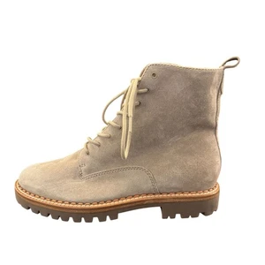 Vince Cabria Wildlederstiefel Damen beige seitlicher Reißverschluss Kampf, Größe 9M neu ohne Karton - Bild 1 von 10