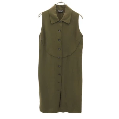 GUCCI made in Italy No sleeve one piece khaki Women - Image 1 of 4