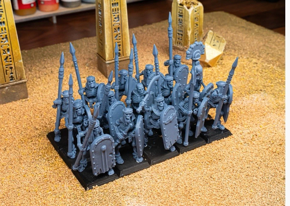 15 Tumba Esqueleto Guerreros Lanza Con Comando Foto 1 de 1