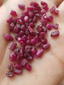 10 Pcs Ruby Rough Lot, Natural Ruby For Gift, Good Quality Rough, 8 to 16mm. - Picture 1 of 4