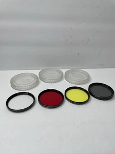 4 Vivitar Filters: Med. Yellow 58mm K-2, Red 58mm 25A, Cross Screen 58mm, Pol A1 - Picture 1 of 20