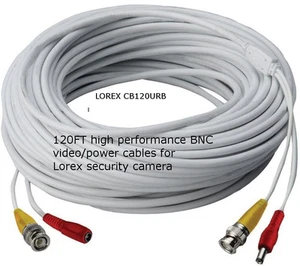 Lorex BNC Video RG59 Coaxial Cable 120ft. High Performance In-Wall Video/Power - Picture 1 of 4