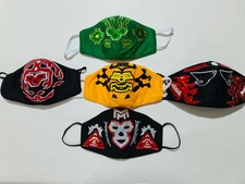 FACEMASK 5 MASKS PACK WRESTLING MASK LUCHADOR WRESTLER MASK LUCHA LIBRE MEXICAN