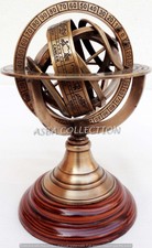Vintage Brass Antique 5''Armilarry Tabletop Marine Sphere Globe Collectible Item