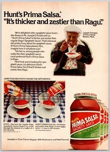 1977 PRINT AD Hunt's Prima Salsa Spaghetti Sauce Josep D Amelio Boston Mass - Bild 1 von 1